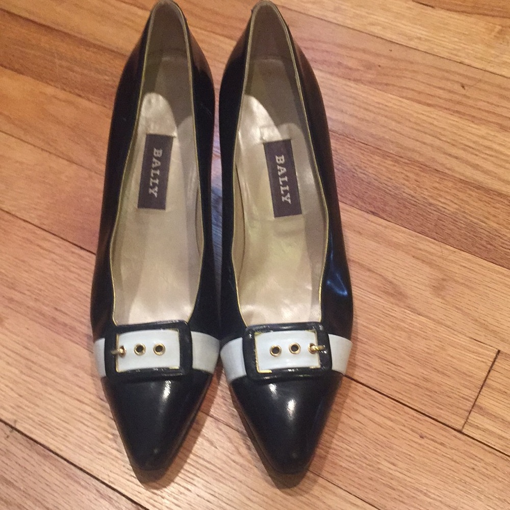 Bally black patent leather shoes